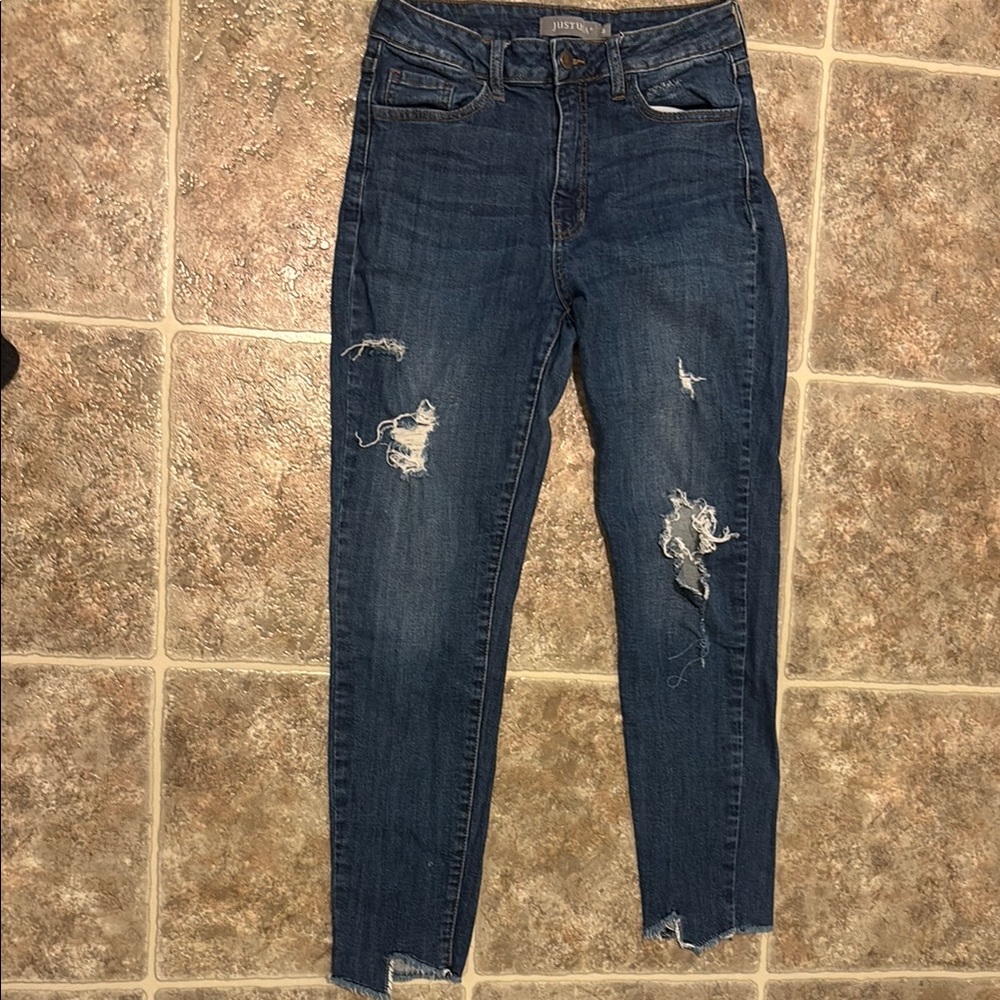 Just USA Distressed Blue Jeans